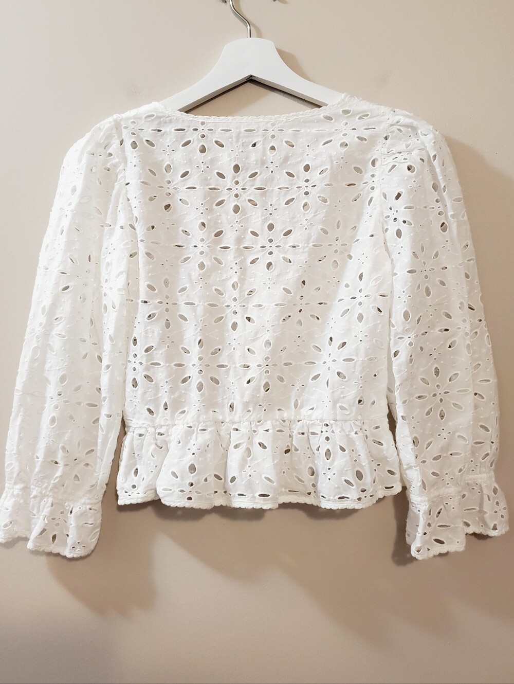 Wilfred La Bohéme Caravan Cotton Eyelet Cropped Blouse - Size XS - Picture 6 of 8